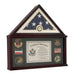 Large Military Shadow Box Frame Memorial Burial Funeral Flag Display Case for 5x9 Flag, Solid Wood (Mahogany) - Navy., Large Military Shadow Box Frame Memorial Burial Funeral, The Military Gift Store, Military Flag Display Cases