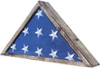 Rustic Flag Case - Military Flag Display Case for 9.5 x 5 American Veteran Burial Flag Folded - Flag Holder Shadow Box to Display Folded Flag. (Weathered Wood), Rustic Flag Case - Military Flag Display Case for 9.5 x 5, The Military Gift Store, Triangle flag display