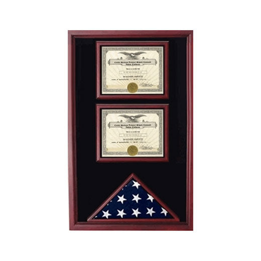 2 Documents Flag Display Cases - Fit 3" x 5" Flag.