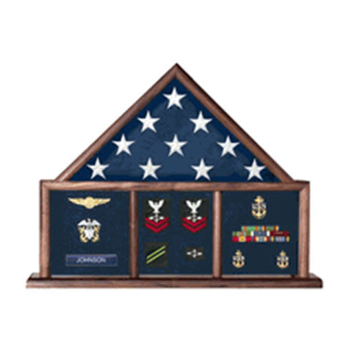 Flag and Memorabilia, Flag Shadow Box, Combination Flag Medal - Fit 3' x 5' flag., Flag and Memorabilia, Flag Shadow Box, Combination Flag Medal., The Military Gift Store, Flag and Memorabilia, Flag