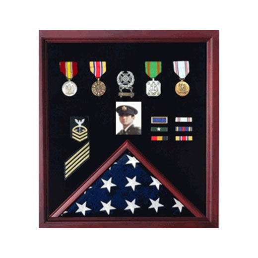 Flag Display Case Combination For Medals and Photos, Flag Display Case Combination For Medals and Photos Top Quality., The Military Gift Store, Flag Display cases (71)