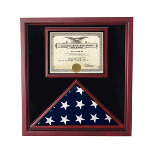 Flag and Certificate Case, Flag Display Cases With Certificate - Walnut Material., Flag and Certificate Case, Flag Display Cases With Certificate., The Military Gift Store, Flag and Certificate Case