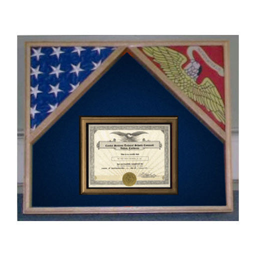 Military Flag Case For 2 Flags and Certificate Display Case - Fit 4" x 6" Flag., Military Flag Case For 2 Flags and Certificate Display Case., The Military Gift Store, Military Award And Medal Display Case (59)