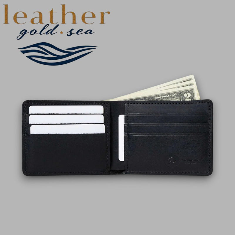 French Leather Wallet – Handmade in Black