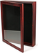 Shadow Box Display Case | Magnetically Opens and Closes like a Door - Real Wood, Strong Glass, Linen Background | Cherry Red, Shadow Box Display Case | Magnetically Opens and Closes like a Door, The Military Gift Store, Awards Case