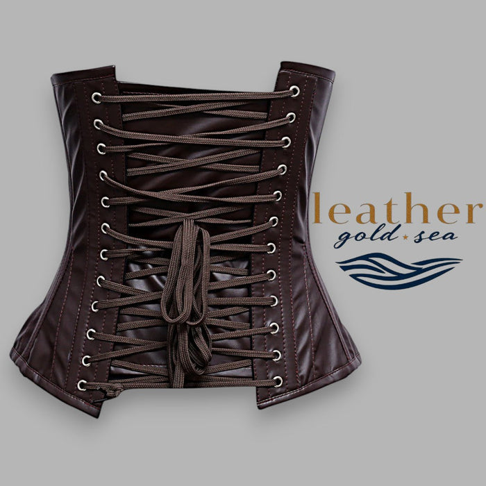 Plus Size Brown Corset – Handcrafted Leather Fit