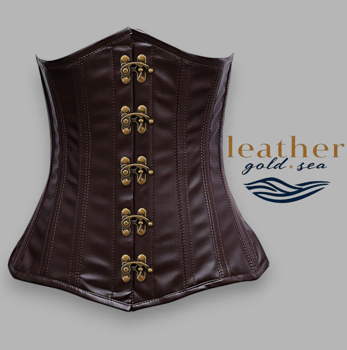 Brown Corset Underbust – Handcrafted Leather Wear