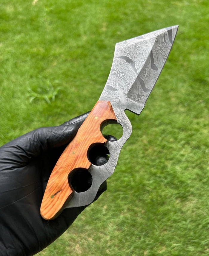 New Handmade Damascus Steel Knuckle Knife