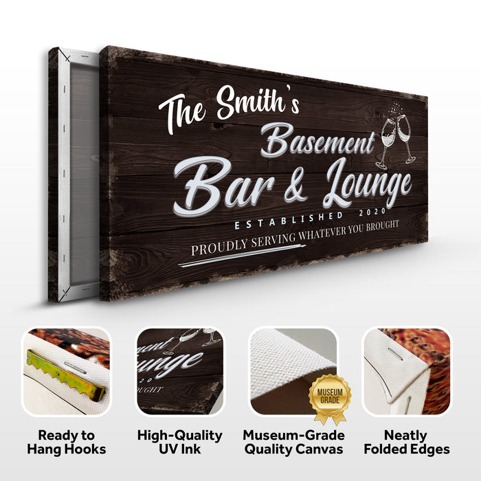 Basement Bar And Lounge Sign Iv