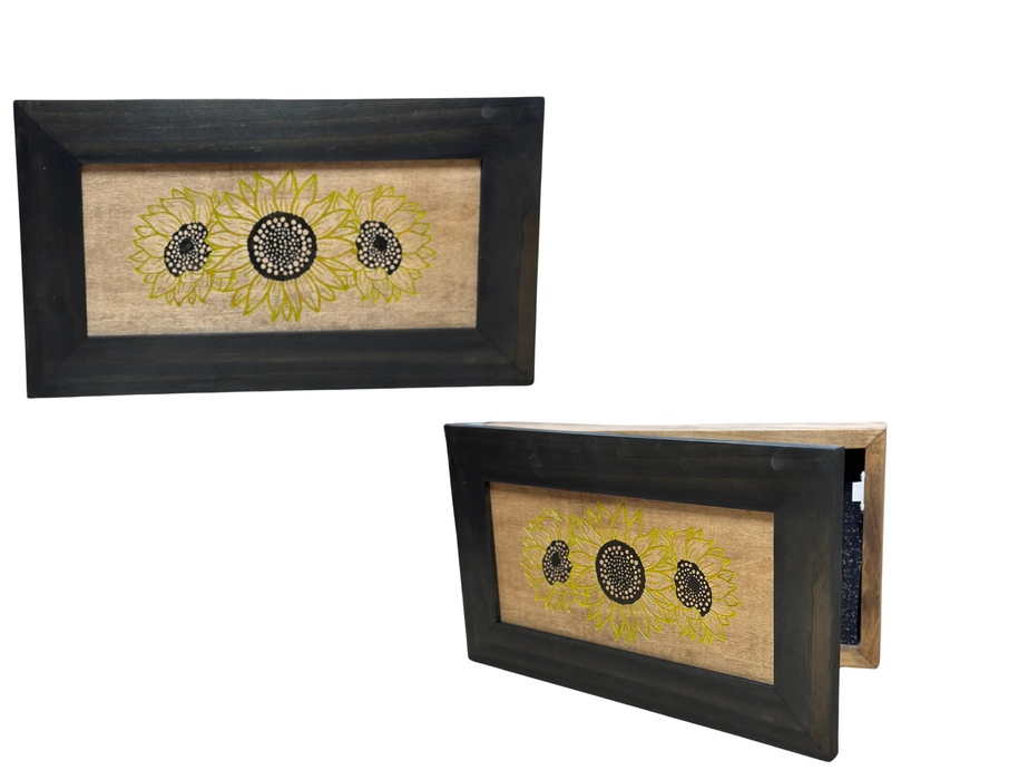 Sunflower Wall-Mounted Secure Gun Cabinet - Gun Safe To Securely Store Your Gun & Home Self Defense Gear