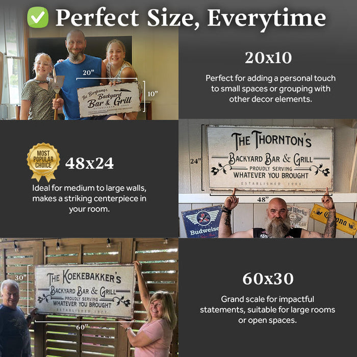 Backyard Bar Grill Sign 3