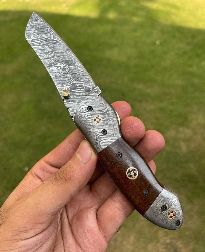 Damascus Folding Blade EDC Pocket Knife
