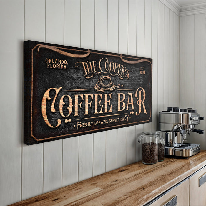 Personalized Coffee Bar Sign V 1