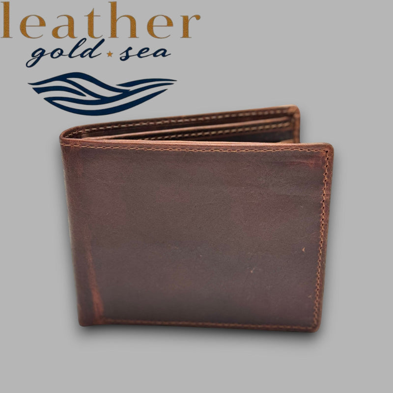 Bifold Leather Wallet | Handmade | Brown Wallet for Men