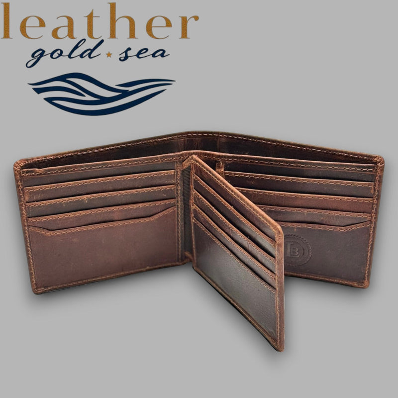 Bifold Leather Wallet | Handmade | Brown Wallet for Men