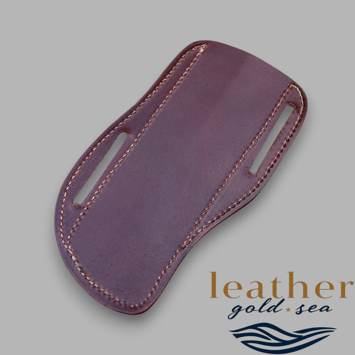 Cowboy Knife Sheath –  Handmade Brown Leather