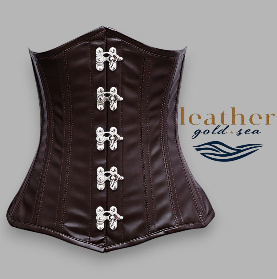 Brown Corset Leather | Handmade | Under Breast Corset