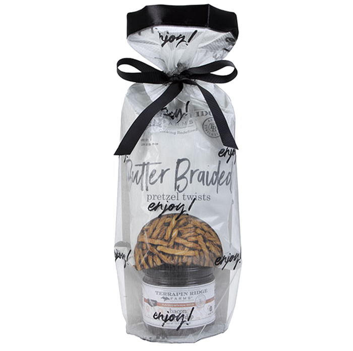 Everyday Grab and Go Giftset with Bacon Pepper Dip and Braided Butter Pretzels