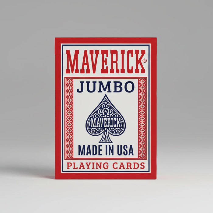 Maverick Playing Cards – Jumbo Index – Made in USA – Red or Blue Deck