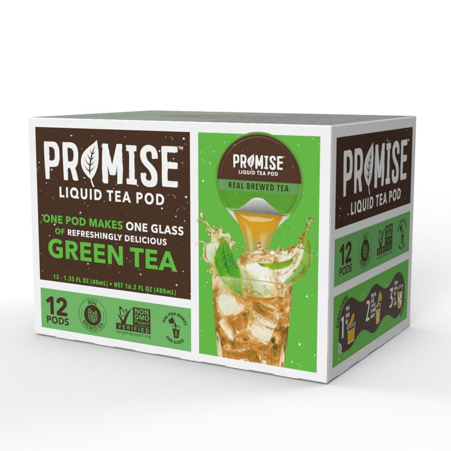 Promise Green Tea carton at an angle