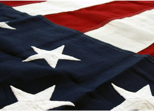 Pre Folded Memorial Flag American US Flag 5x9.5 Foot Heavy Duty Cotton For Veteran - Embroidered Stars and Sewn Stripes - 4 Rows of Lock Stitching - USA Flags with Brass Grommets comes pre folded, Pre Folded Memorial Flag American US Flag 5x9.5 Folded American Flag, The Military Gift Store, Pre Folded Flag