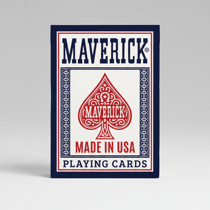 Maverick Playing Cards Brick (12 Decks, Red & Blue) – Standard Index – Made in USA