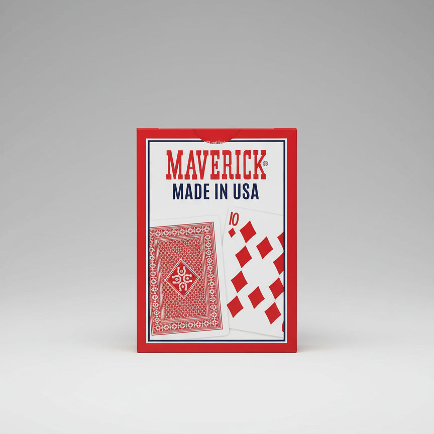 Maverick Playing Cards Brick (12 Decks, Red & Blue) – Standard Index – Made in USA
