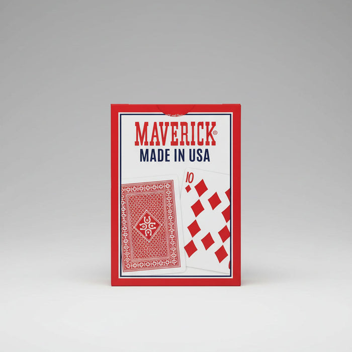 Maverick Playing Cards Brick (12 Decks, Red & Blue) – Standard Index – Made in USA