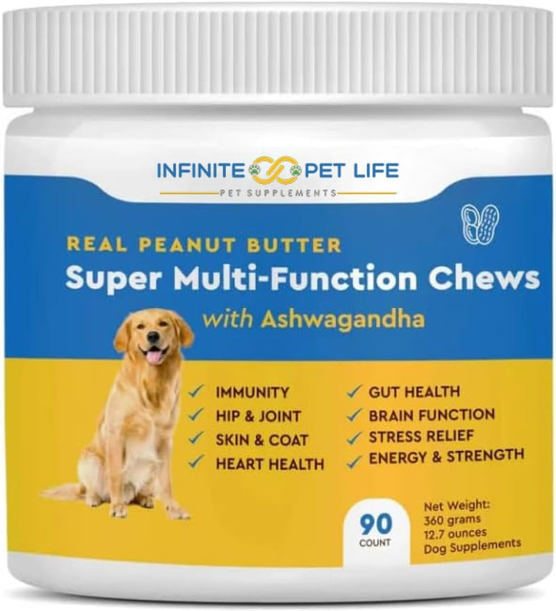 Super Multi-Vitamin Peanut Butter Soft Chew with Ashwagandha by Infinite Pet