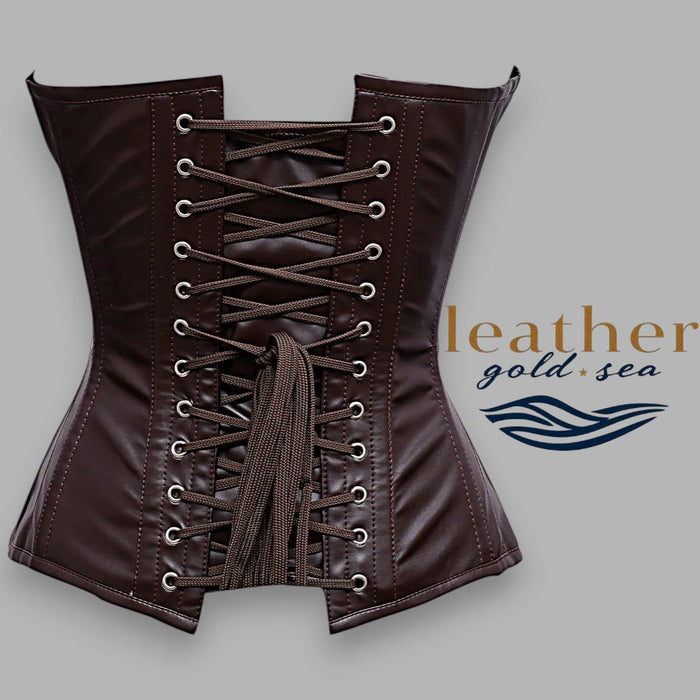 Brown Leather Corset – Handcrafted Premium Fit