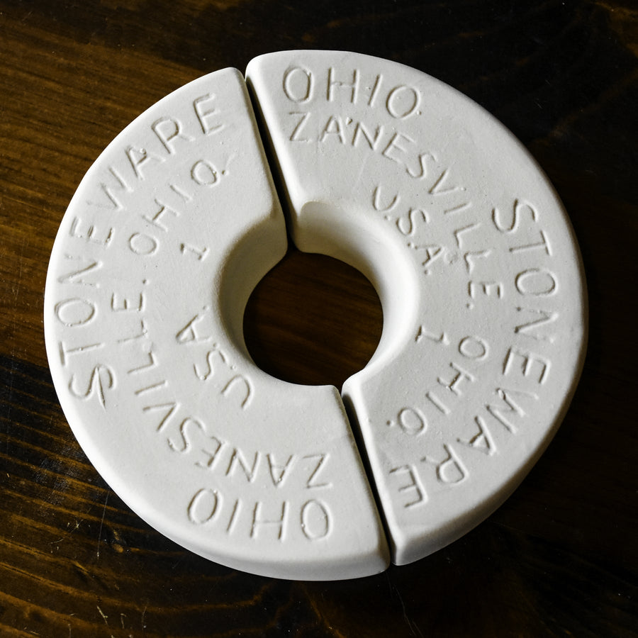 1-Gallon Stoneware Crock Weight Set - joined weights showing the center opening