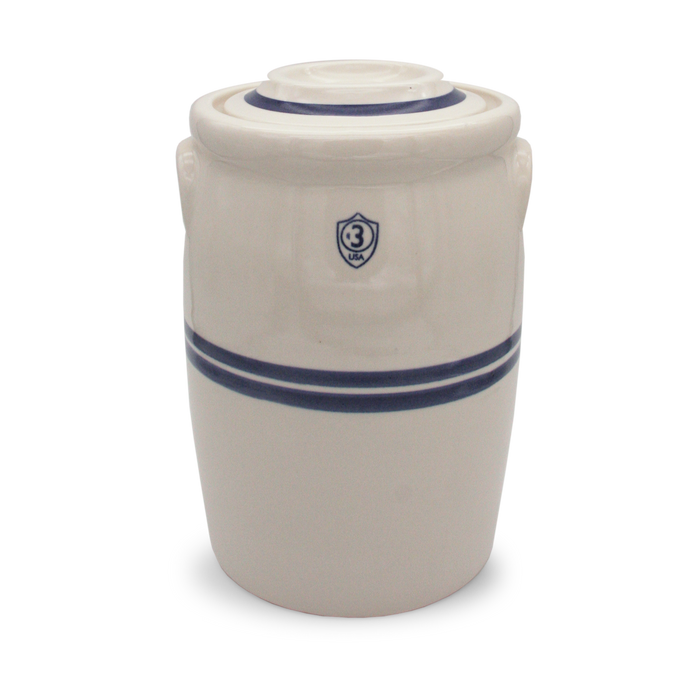 Stoneware Butter Churn with Lid - 3 Gallon