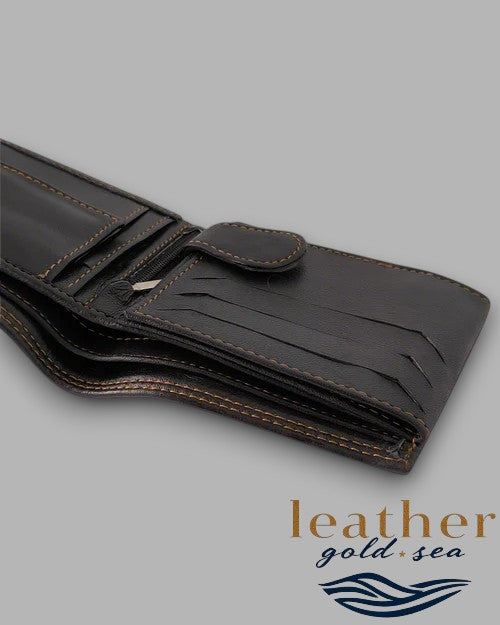Modern Trifold Leather Wallet for Men – Handcrafted