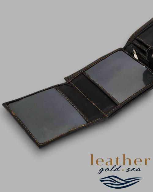 Modern Trifold Leather Wallet for Men – Handcrafted