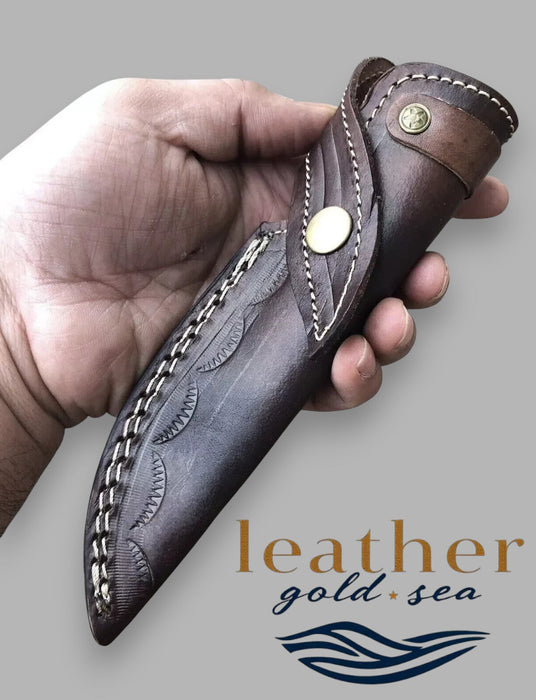 Cowboy Leather Knife Sheaths – Handmade Dark Brown