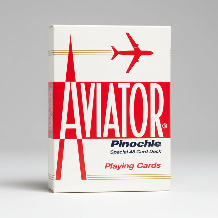 Aviator Pinochle Playing Cards – Red & Blue (Standard Index)