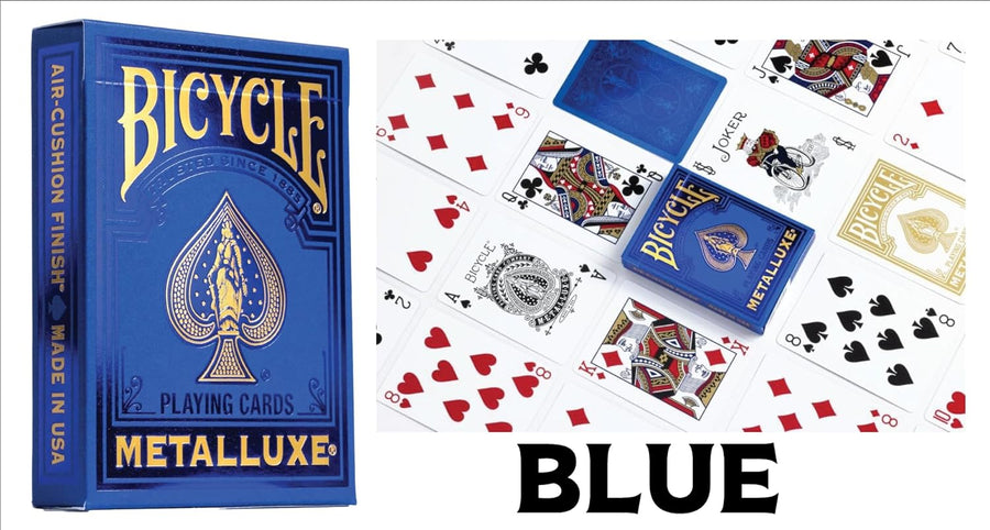 Bicycle Metalluxe Playing Cards – Luxury Foil Rider Back (Red, Blue, Green, Gold, Silver, & Orange)