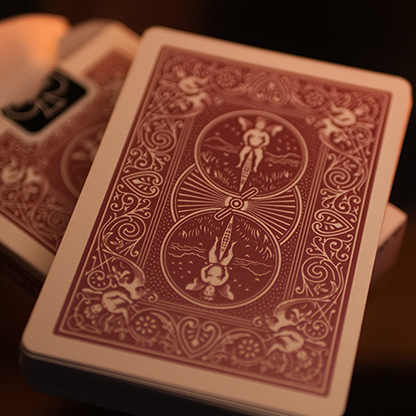 Bicycle Metallic Ruby Playing Cards – Metallic Ink Rider Back Deck