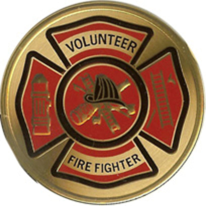 VOLUNTEER FIRE FIGHTER Color Medallion.