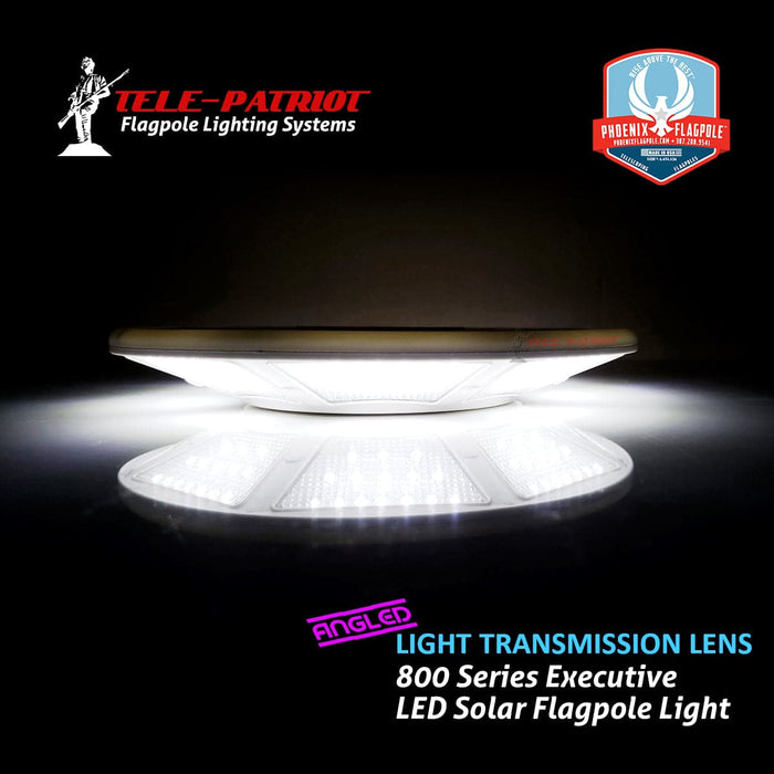 TelePatriot 800 Series Solar Flagpole Light - 200 LED Waterproof IP65