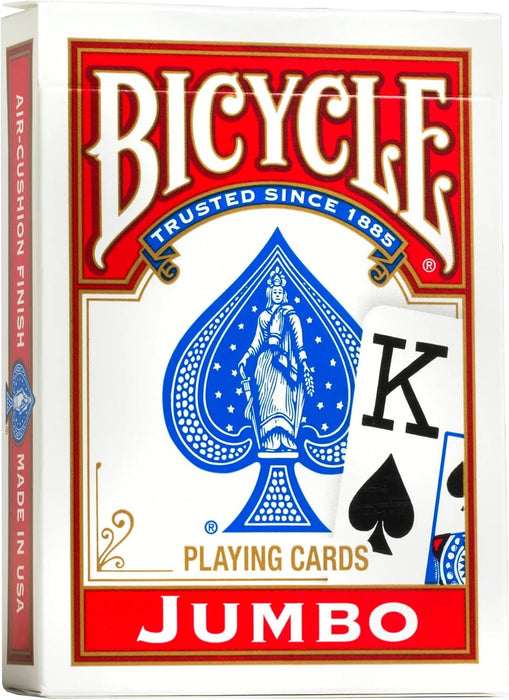 Bicycle Playing Cards – Rider Back – Red or Blue Deck – Jumbo Index