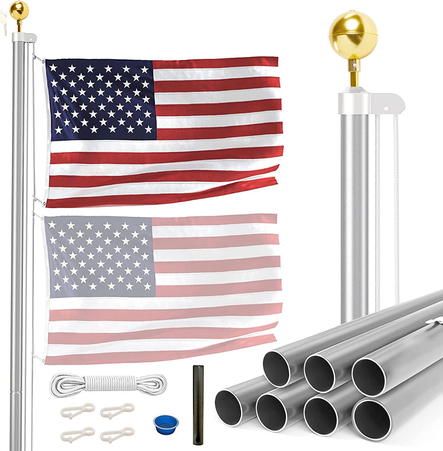 All American Series - 30’ Tapered Sectional Flagpole kit