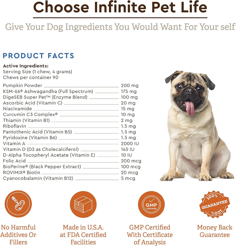 Super Multi-Vitamin Peanut Butter Soft Chew with Ashwagandha by Infinite Pet