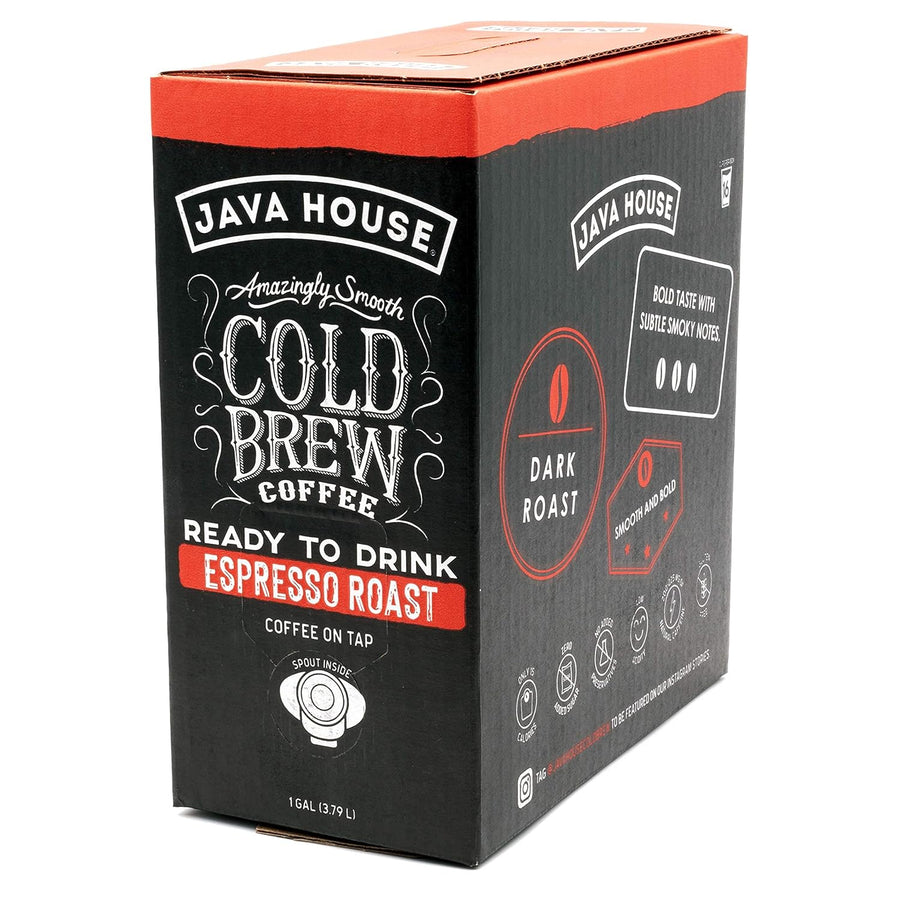 Side of espresso cold brew dispensing box