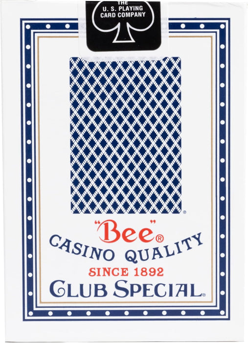 Bee Standard Index – Individual Deck (Poker Size, Red or Blue) – Casino Quality