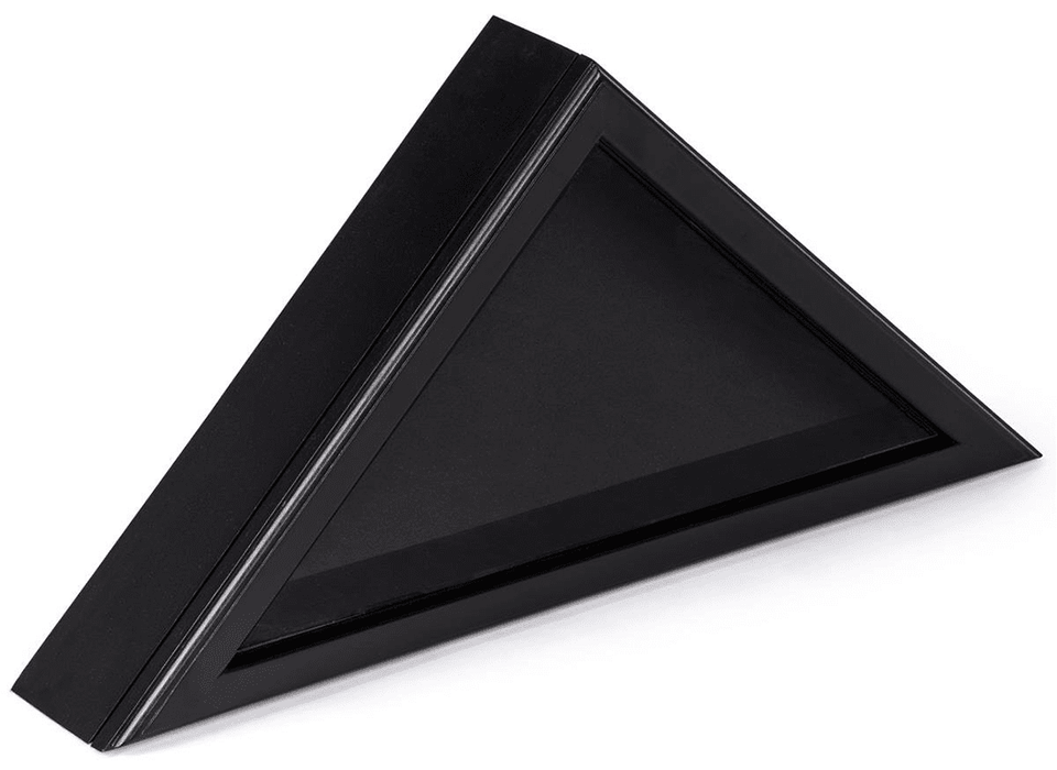 Wood Flag Case with Hinged for 5’ x 9.5’ Flags – Black