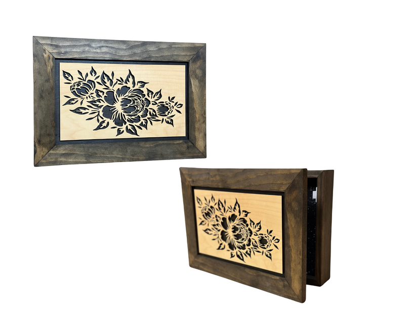 Peony (jacobean) Gun Safe - Wall Mounted Decorative Secure Gun Cabinet