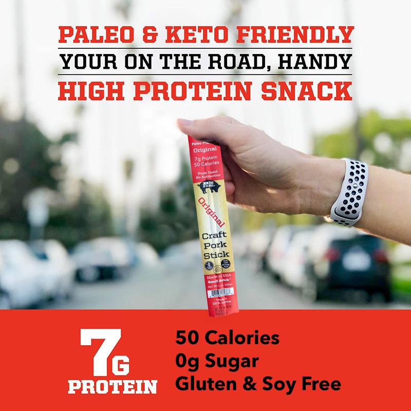 Craft Pork Snack Stick Sample (3 sticks total) by Big Fork Brands