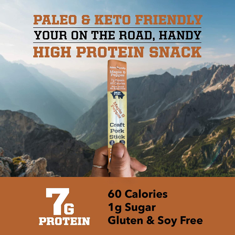 Craft Pork Snack Stick Sample (3 sticks total) by Big Fork Brands