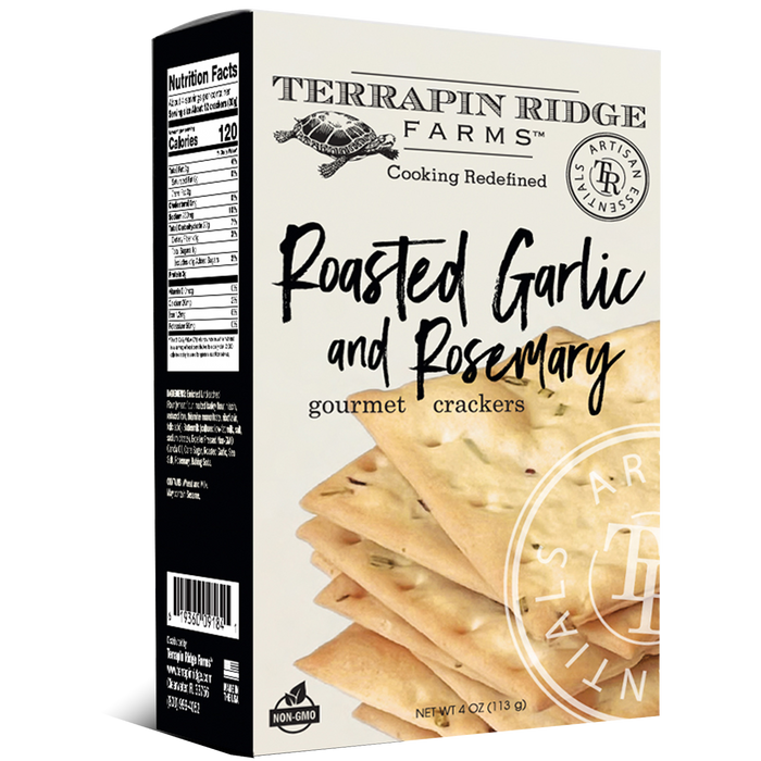 Roasted Garlic and Rosemary Crackers